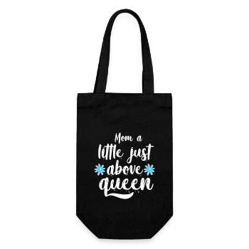 mom a little just above queen - Geschenkbeutel für Flaschen - Schwarz - Vorne