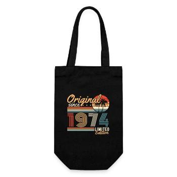 Original 1974 Vintage Vintage rétro anniversaire - Sac à bouteille - noir - Devant