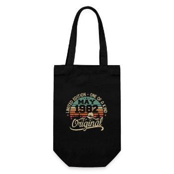Mai 1982 anniversaire Mai 1982 cadeau 1982 Mai - Sac à bouteille - noir - Devant