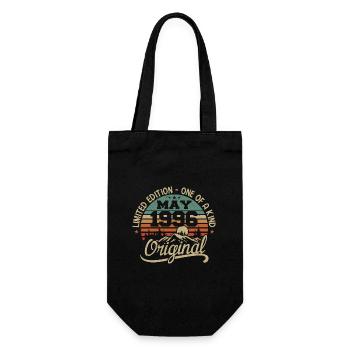 May 1996 Birthday May 1996 Gift 1996 May - Gift Bag for Bottles - black - Front