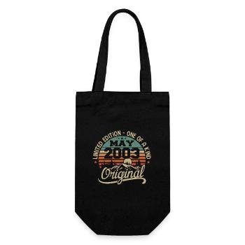 May 2003 Birthday May 2003 Gift 2003 May - Gift Bag for Bottles - black - Front