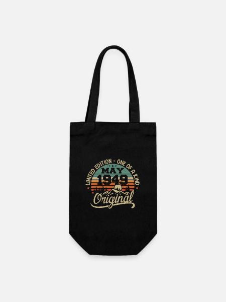 Mai 1949 anniversaire Mai 1949 cadeau 1949 Mai - Sac à bouteille - noir