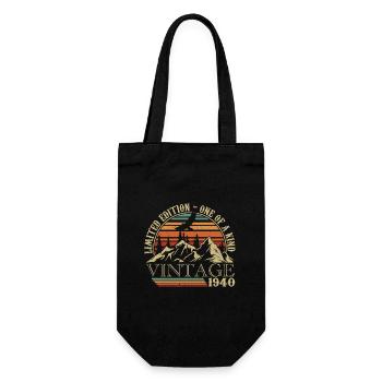 1940's Vintage 1940's Retro 1940's Anniversary Gift - Gift Bag for Bottles - black - Front