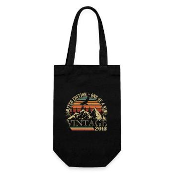 2013 Vintage Retro 2013 Jubiläumsgeschenk - Geschenkbeutel für Flaschen - Schwarz - Vorne