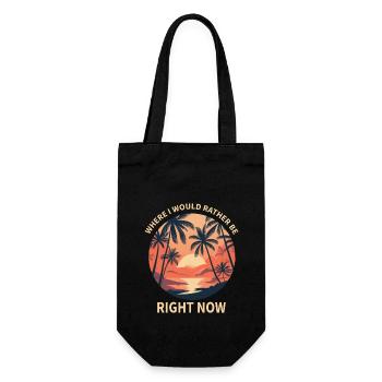 wo ich lieber wäre Palm Beach - Geschenkbeutel für Flaschen - Schwarz - Vorne