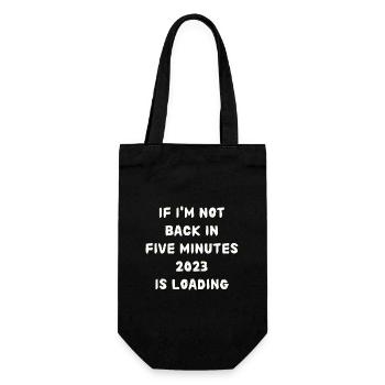 Si je ne suis pas de retour dans cinq minutes, attendez plus longtemps - Sac à bouteille - noir - Devant
