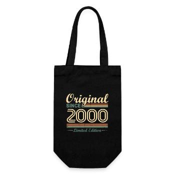 Original 2000 Vintage Retro Geburtstagsgeschenk - Geschenkbeutel für Flaschen - Schwarz - Vorne