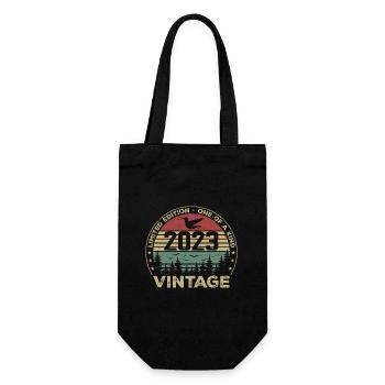 Vintage 2023 Original 2023 Retro Anniversary 2023 - Gift Bag for Bottles - black - Front