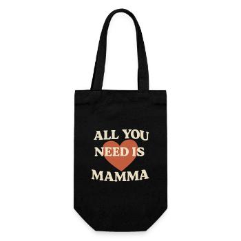 Imprimé cœur d'amour de maman - Sac à bouteille - noir - Devant