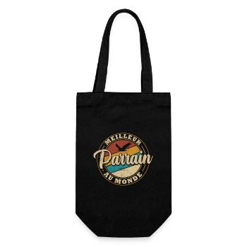 Meilleur parrain au monde - Sac à bouteille - noir - Devant