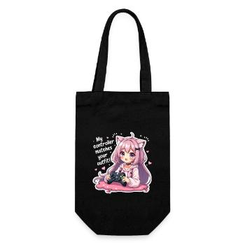 MY OUTFIT MATCHES YOUR OUTFIT - Kawaii Gamergirl - Gift Bag for Bottles - black - Front