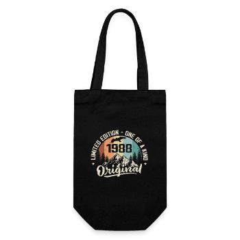 1988 Original Vintage Geburtstagsgeschenk 1988 - Geschenkbeutel für Flaschen - Schwarz - Vorne