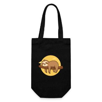 Sloth on tree - Gift Bag for Bottles - black - Front