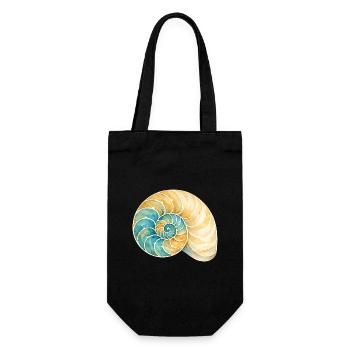 Water-coloured shell spiral - Gift Bag for Bottles - black - Front