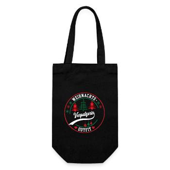 Verputzerin Weihnachten Verputzerei XMAS Outfit - Geschenkbeutel für Flaschen - Schwarz - Vorne