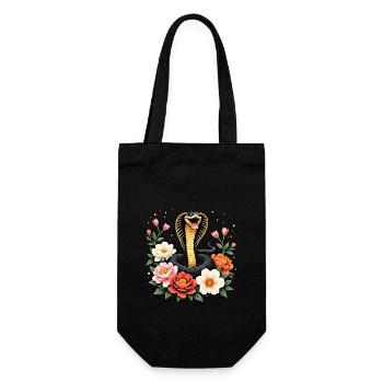 Happy Lunar Year - Snake 2025 - Gift Bag for Bottles - black - Front