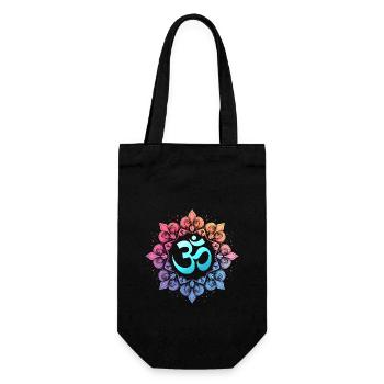 Om Mandala Spirituelles Zen Yoga Buddhistische - Geschenkbeutel für Flaschen - Schwarz - Vorne
