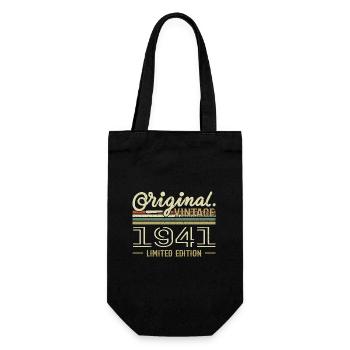 1941 Retro Birthday 1941 Original 1941 Vintage - Gift Bag for Bottles - black - Front
