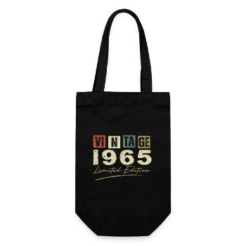 Jahrgang 1965 Original 1965 Jubiläumsgeschenk - Geschenkbeutel für Flaschen - Schwarz - Vorne