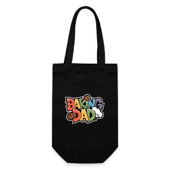 Baking Dad backender Papa unser Vater backt - Geschenkbeutel für Flaschen - Schwarz - Vorne
