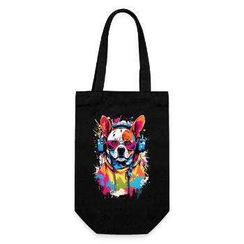 Chien cool - Sac à bouteille - noir - Devant