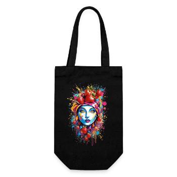 Strawberries Woman - Gift Bag for Bottles - black - Front