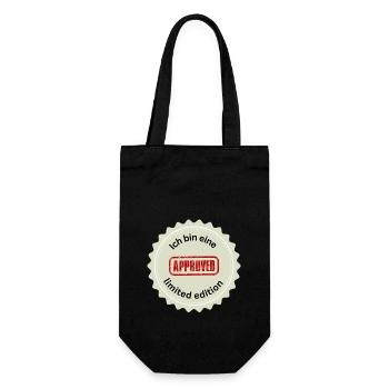 Ich bin eine limited edition - Geschenkbeutel für Flaschen - Schwarz - Vorne