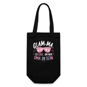 Cool-Oma Trendy Shirt Beste Großmutter Unikat - Geschenkbeutel für Flaschen - Schwarz - Vorne