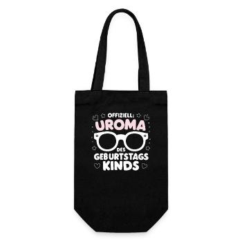 Offizielle Uroma Geburtstag Urgroßmutter Beste - Geschenkbeutel für Flaschen - Schwarz - Vorne