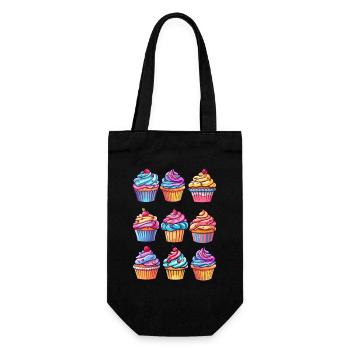 Cupcake - Gift Bag for Bottles - black - Front