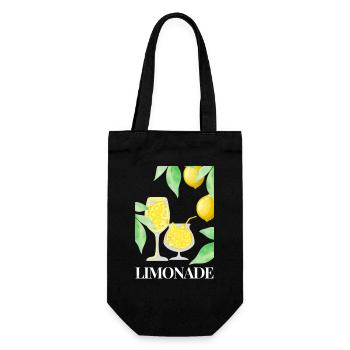 Limonade aux fruits et au citron - Sac à bouteille - noir - Devant