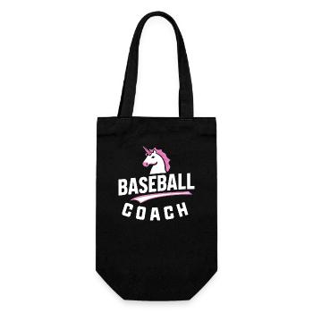 Baseball-Einhorn-Coach - Geschenkbeutel für Flaschen - Schwarz - Vorne