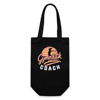 Gymnastik-Coach - Geschenkbeutel für Flaschen - Schwarz - Vorne