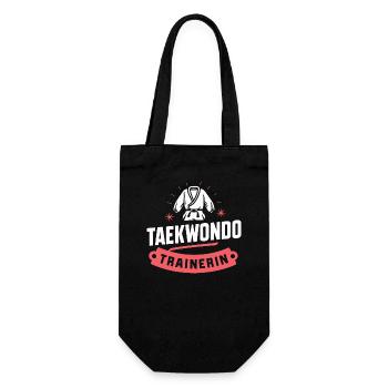 Taekwondo-Sporttrainerin - Geschenkbeutel für Flaschen - Schwarz - Vorne