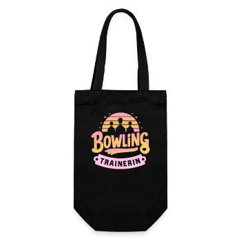 Bowling-Trainerin Shirt Strike Kegel Fan Liebe - Geschenkbeutel für Flaschen - Schwarz - Vorne