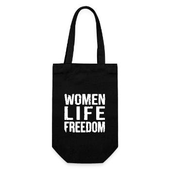 Women life freedom - Sac à bouteille - noir - Devant