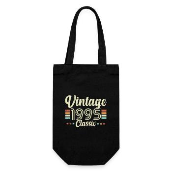 Vintage 1995 Classic, Cadeau D'anniversaire 28 Ans - Sac à bouteille - noir - Devant