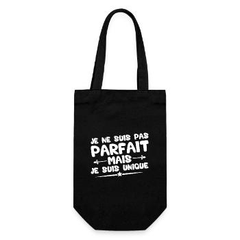 Je ne suis pas parfait mais je suis unique - Sac à bouteille - noir - Devant