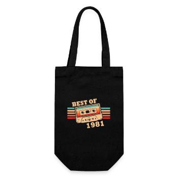 Best Of 1981 Vintage Rétro Cassette - Sac à bouteille - noir - Devant