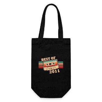 Best Of 2011 Vintage Retro Cassette - Gift Bag for Bottles - black - Front