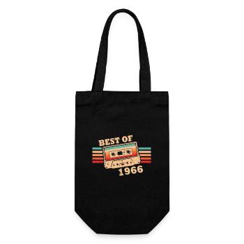 Best Of 1966 Vintage Retro Kassette - Geschenkbeutel für Flaschen - Schwarz - Vorne