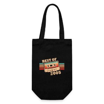 Best Of 2005 Vintage Retro Kassette - Geschenkbeutel für Flaschen - Schwarz - Vorne