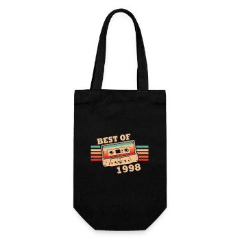 Best Of 1998 Vintage Retro Cassette - Gift Bag for Bottles - black - Front