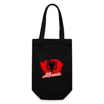 I love Albania - Gift Bag for Bottles - black - Front