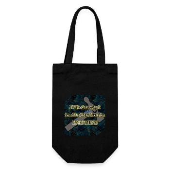 Mit der Axt in die Bank rein [STYLEZ] - Club WoW - Geschenkbeutel für Flaschen - Schwarz - Vorne