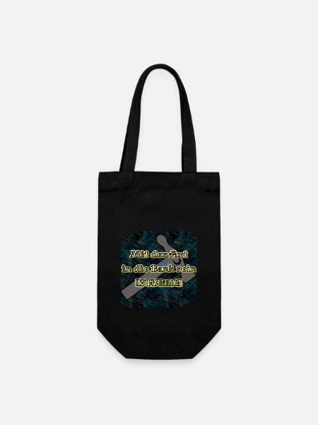 Mit der Axt in die Bank rein [STYLEZ] - Club WoW - Geschenkbeutel für Flaschen - Schwarz