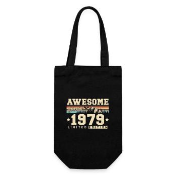 Großartig seit 1979 Jahrgang Vintage Geburtstag - Geschenkbeutel für Flaschen - Schwarz - Vorne