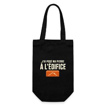 Ma pierre à l'édifice — Contribution - Sac à bouteille - noir - Devant
