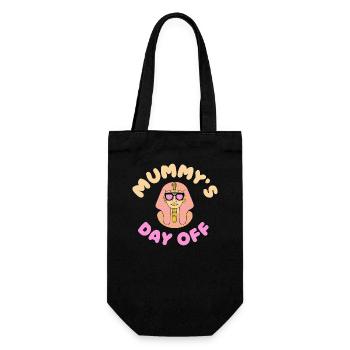 Mummys Day Off – Spa Lustig Mama Relax Urlaub - Geschenkbeutel für Flaschen - Schwarz - Vorne