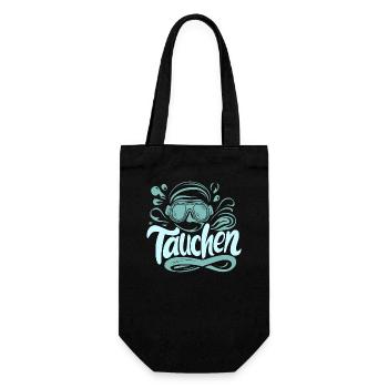 Tauch-Motiv Meer Abenteuer Ausrüstung Geschenk - Geschenkbeutel für Flaschen - Schwarz - Vorne